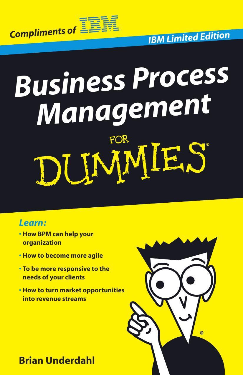 Business Process Management For Dummies, IBM Limited Edition