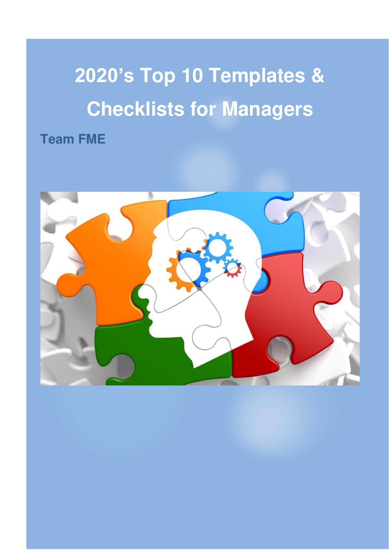 2020's Top 10 Templates and Checklists for Managers